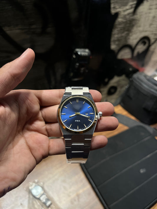 T PRX Blue Dial (Gold Ring)