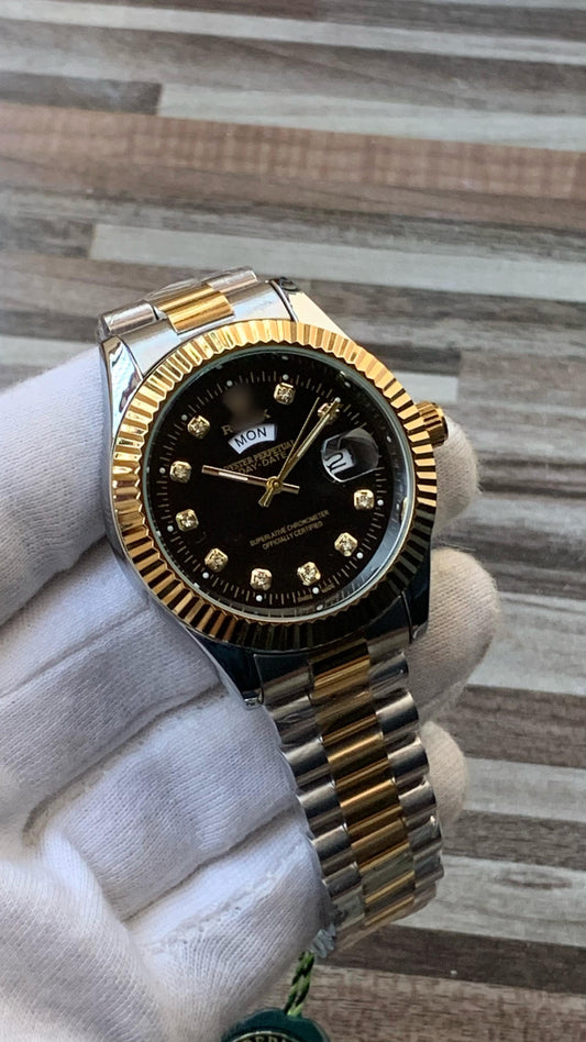 RX Day-Date stone Twotone Black Gold